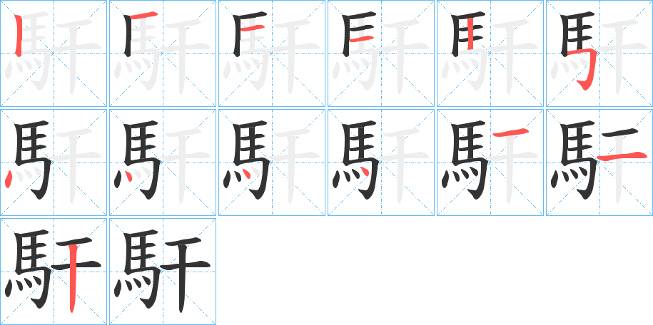 馯的笔画顺序